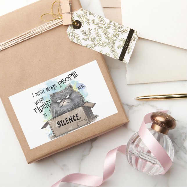 I wish more people were fluent rectangular sticker (Gifting)