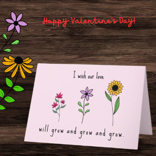 I wish our love will grow & grow Valentine's Day  Holiday Card