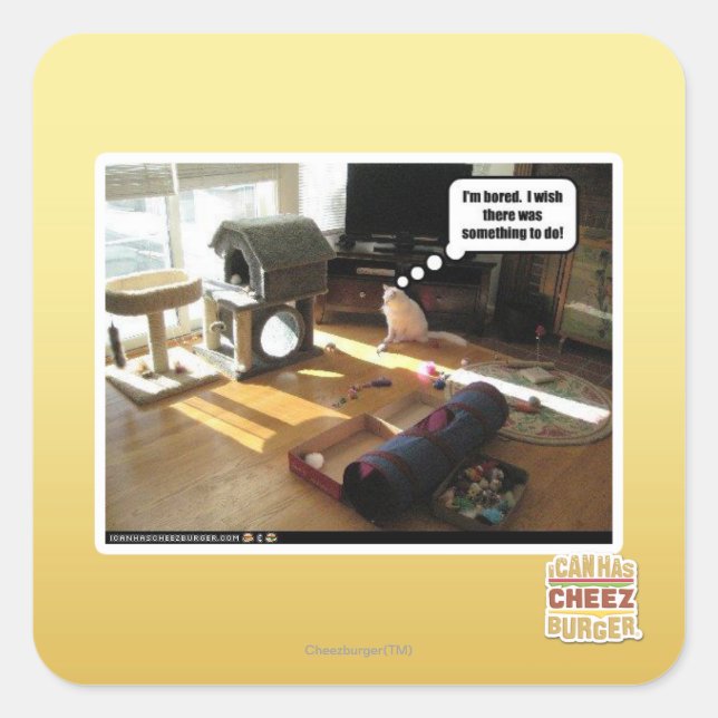 I wish there was something to do square sticker (Front)