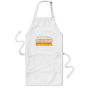I Wish U Were a Beer apron - choose style, colour