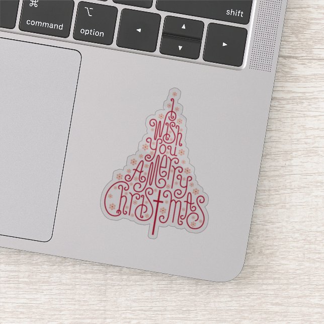 I wish you a merry Christmas, hand lettering tree (Detail)