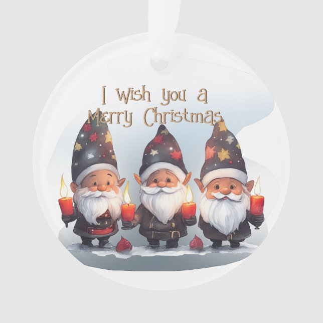 I wish you a Merry Christmas Ornament (Front)