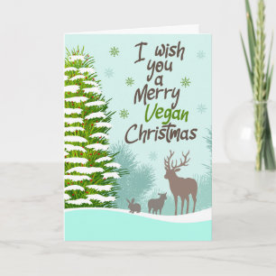 I wish you a merry vegan christmas,  card