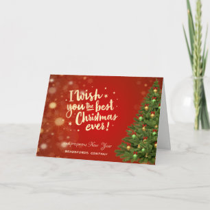 I Wish You The Best Christmas Ever,Tree,Company Holiday Card