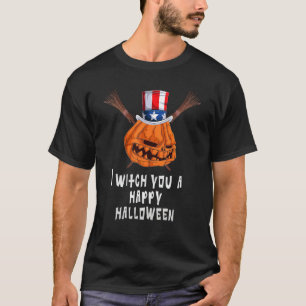 I Witch You A Happy Halloween  Pumpkin  Halloween T-Shirt