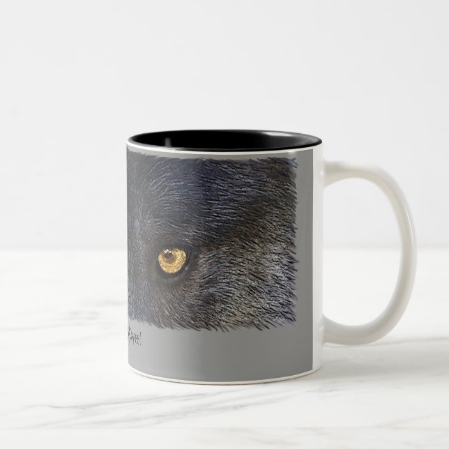 I WOLF MY COFFEE! Fun Wildlife Mug (Right)