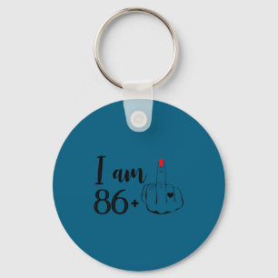 I Women Am 86 Plus 1 Middle Key Ring
