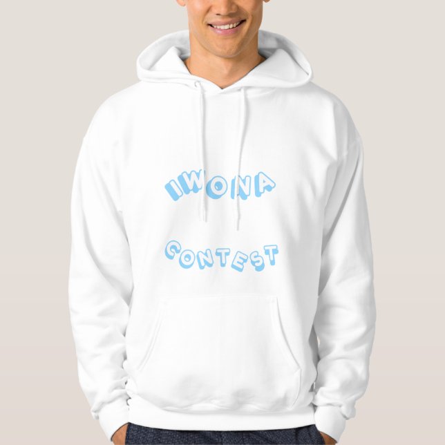 I Won A Contest Pastel Blue Men’s Hoodie (Front)
