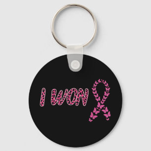 I Won Breast Cancer Awareness Support Pink Ribbon Key Ring