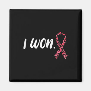 I Won Breast Cancer Awareness Support Pink Ribbon  Magnet