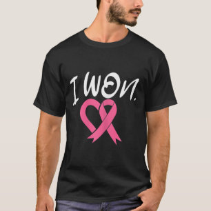 I Won Breast Cancer Awareness Support Pink Ribbon T-Shirt