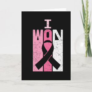 I Won Breast Cancer Awareness Warrior Survivor Card