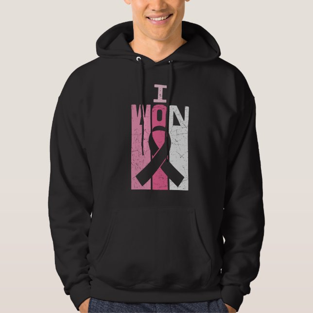 I Won Breast Cancer Awareness Warrior Survivor  Hoodie (Front)