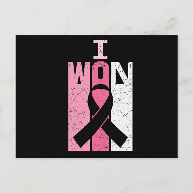 I Won Breast Cancer Awareness Warrior Survivor  Postcard (Front)