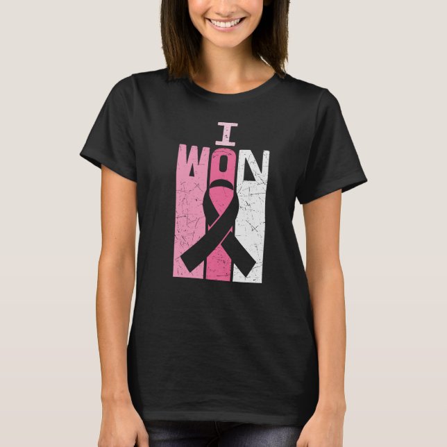I Won Breast Cancer Awareness Warrior Survivor  T-Shirt (Front)