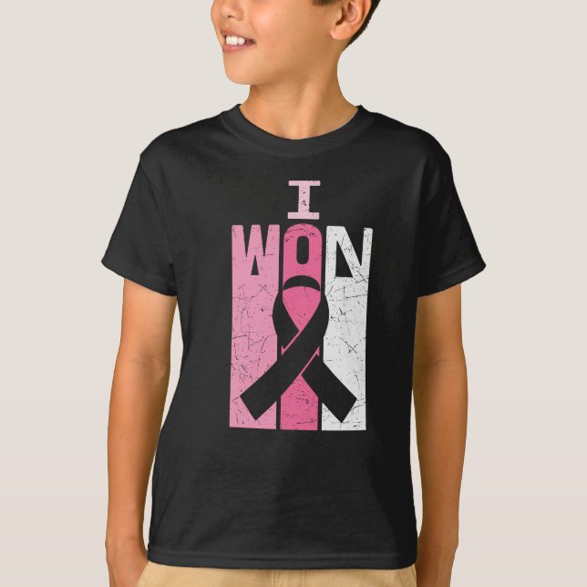 I Won Breast Cancer Awareness Warrior Survivor  T-Shirt (Front)
