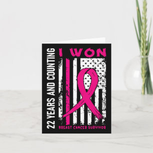 I Won Breast Cancer Survivor 22 Year Anniversary C Card