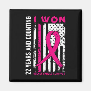 I Won Breast Cancer Survivor 22 Year Anniversary C Magnet