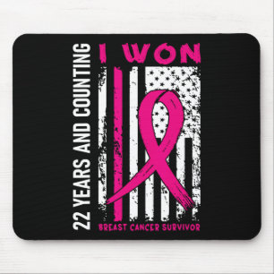 I Won Breast Cancer Survivor 22 Year Anniversary C Mouse Mat