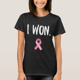 I Won Pink Ribbon Survivor Breast Cancer T-Shirt