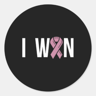 I Won World Cancer Day  Classic Round Sticker