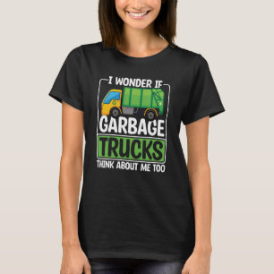 I Wonder If Garbage Trucks Recyling Outfit for Tod T-Shirt