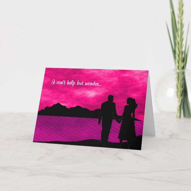 I wonder valentine holiday card (Front)