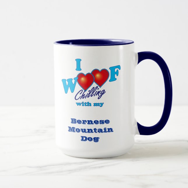 I Woof Bernese Mountain Dog Mug (Right)