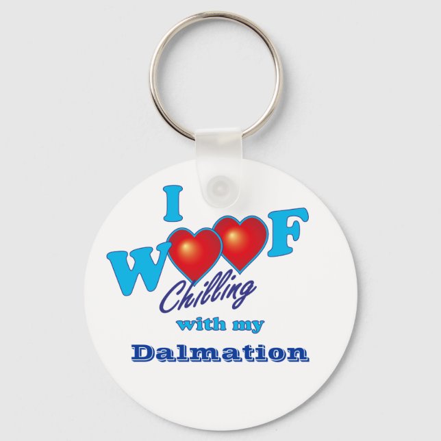 I Woof Dalmation Key Ring (Front)