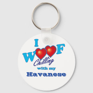 I Woof Havanese Key Ring