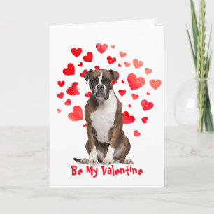 I Woof Love You Boxer Dog Valentine Holiday Card