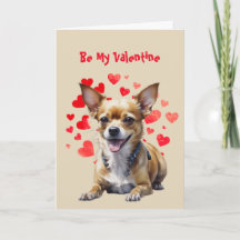 I Woof Love You Cute Chihuahua Dog Valentine