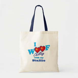 I Woof Staffies Tote Bag