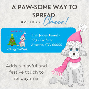I Woof You A Merry Christmas Cute Poodle Holiday