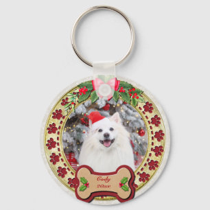 I Woof You A Merry Christmas Personalised Dog Gift Key Ring