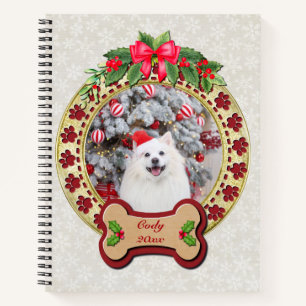 I Woof You A Merry Christmas Personalised Dog Gift Notebook