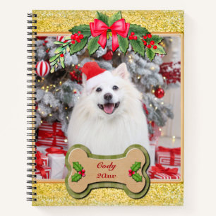 I Woof You A Merry Christmas Personalised Dog Gift Notebook