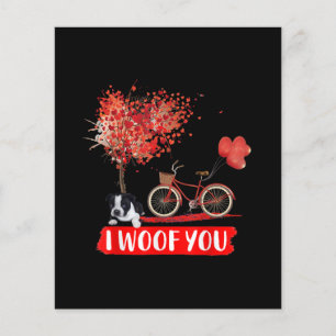 I Woof You. Boston Terrier Dog Valentine Gifts