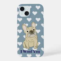 I Woof You - French Bulldog hearts