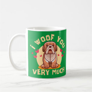 I WOOF YOU VERY MUCH funny valentine's day Coffee Mug