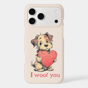 I woof you Vintage Puppy Heart Valentine`s Day