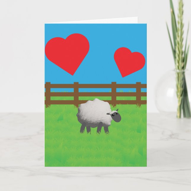 I wool always love EWE Valentine Holiday Card (Front)
