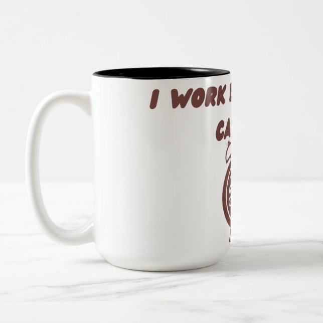 I Work Better With Caffeine Mug | Office Humor Cup (Left)