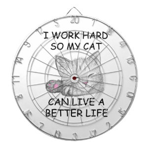 I Work Hard Dartboard