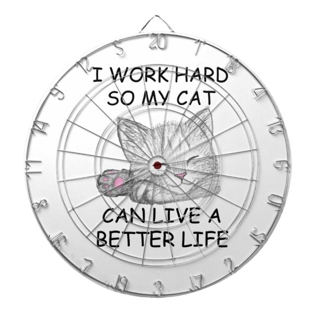 I Work Hard Dartboard (Front)