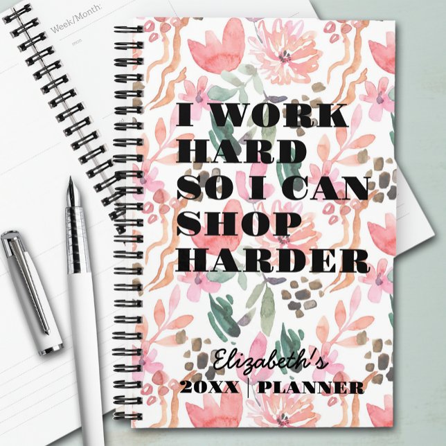 I Work Hard Floral Planner (Creator Uploaded)