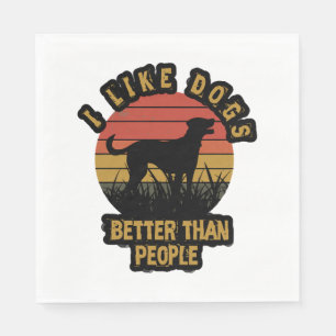 I Work Hard For My Dog – Cute Pet Lover Quote Napkin