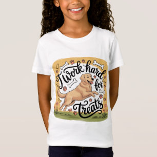I Work Hard for Treats Funny Golden Retriever T-Shirt