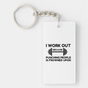 I Work Out Key Ring