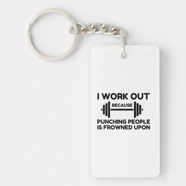 I Work Out Key Ring (Front)